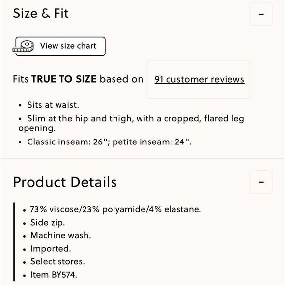 J.CREW Ponte Pants Women 14 Crop Flare NEW Black Stretch BY574 - Picture 16 of 16